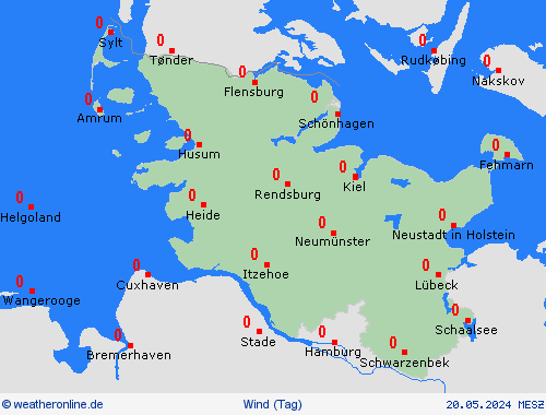 wind  Deutschland Vorhersagekarten