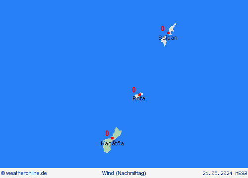 wind Guam Ozeanien Vorhersagekarten