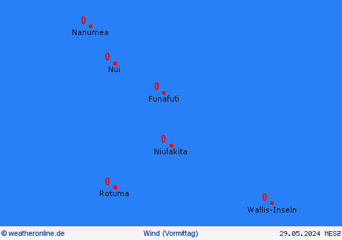 wind Tuvalu Ozeanien Vorhersagekarten