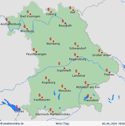 wind  Deutschland Vorhersagekarten